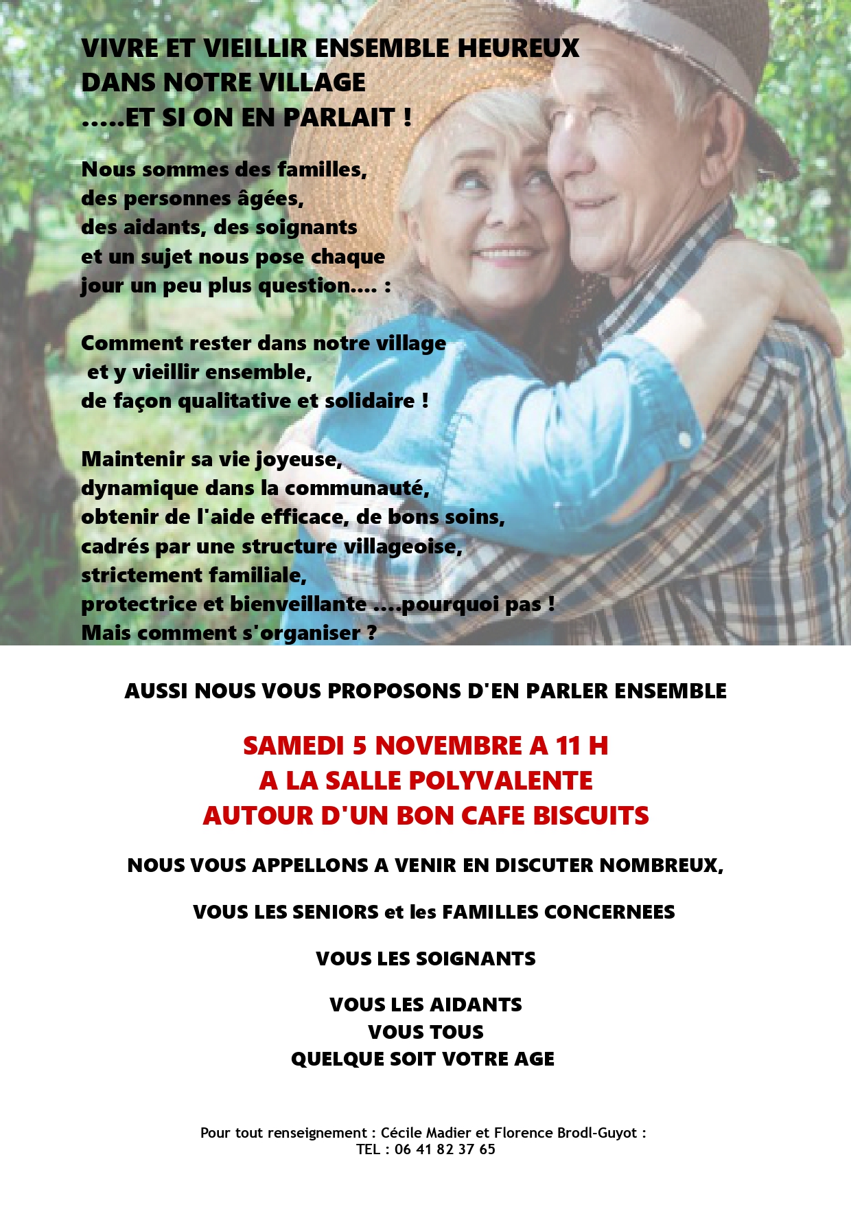 Réunion du 5 novembre "Vieillir ensemble heureux à Saint-Remèze"